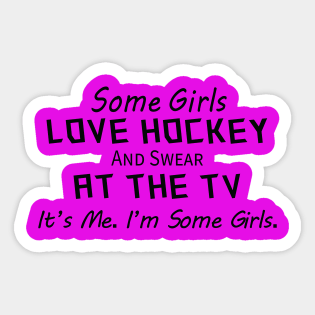 Girls Watching Hockey Sticker by Saltee Nuts Designs